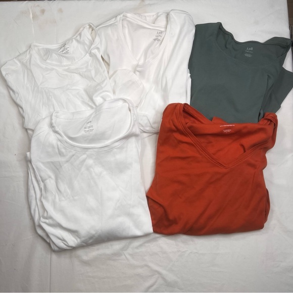 J. Jill Tops - Bundle 4 J. Jill Shirt Pima Crew Neck Mix Long Sleeve Tee Women’s Large L150123